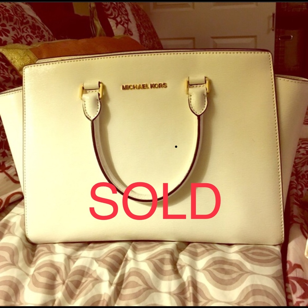 Michael Kors Bag like new white & gold